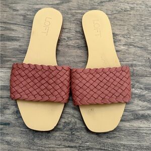 LOFT Women's Braided Sandals - Tan and Brown